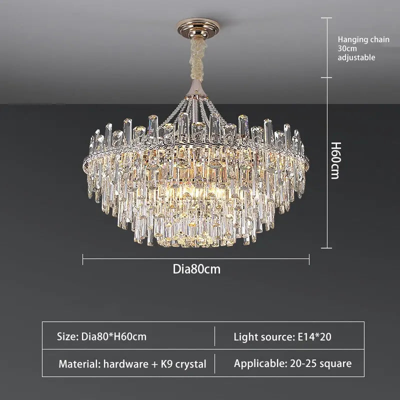 New Modern Light Crystal Chandelier ChandeliersLife®