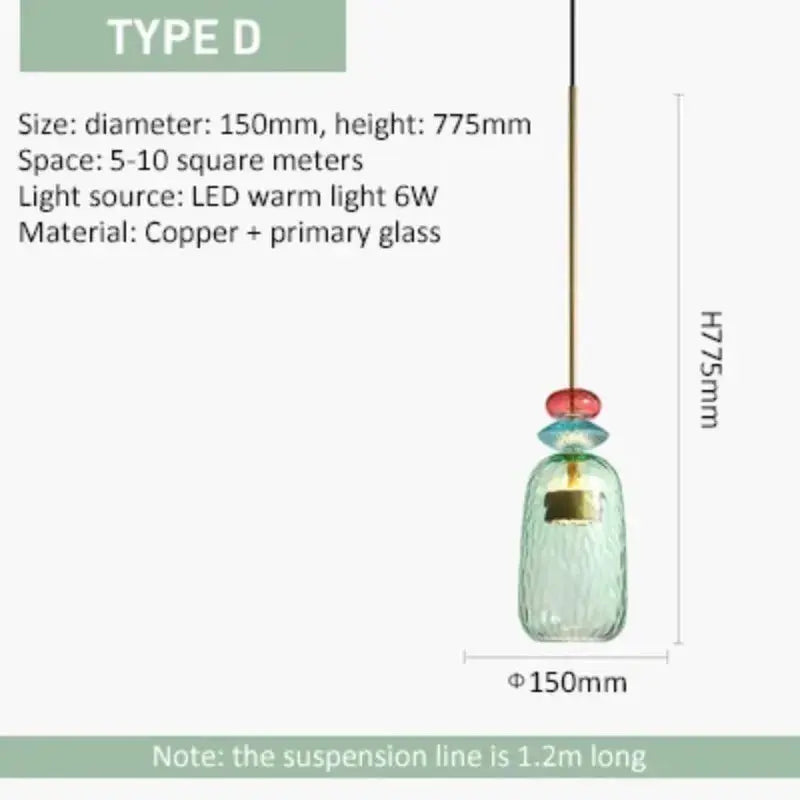 Modern Glass Colorful Hanging Lamps ChandeliersLife®