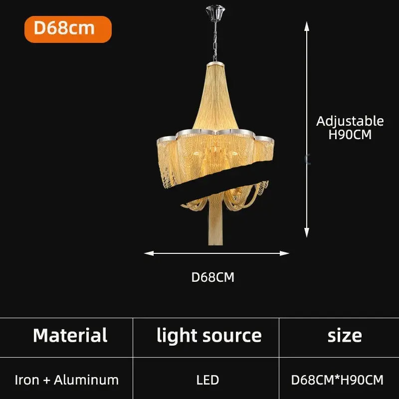 Modern Brass Tassel Chandelier ChandeliersLife®