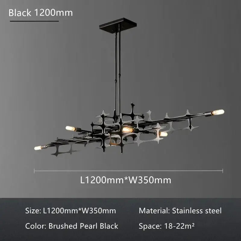 Luxury Restaurant Chandelier Retro Industrial Lighting Fixtures Stainless Steel Creative Living Room Bar Decor LED Hanging Lamps ChandeliersLife®