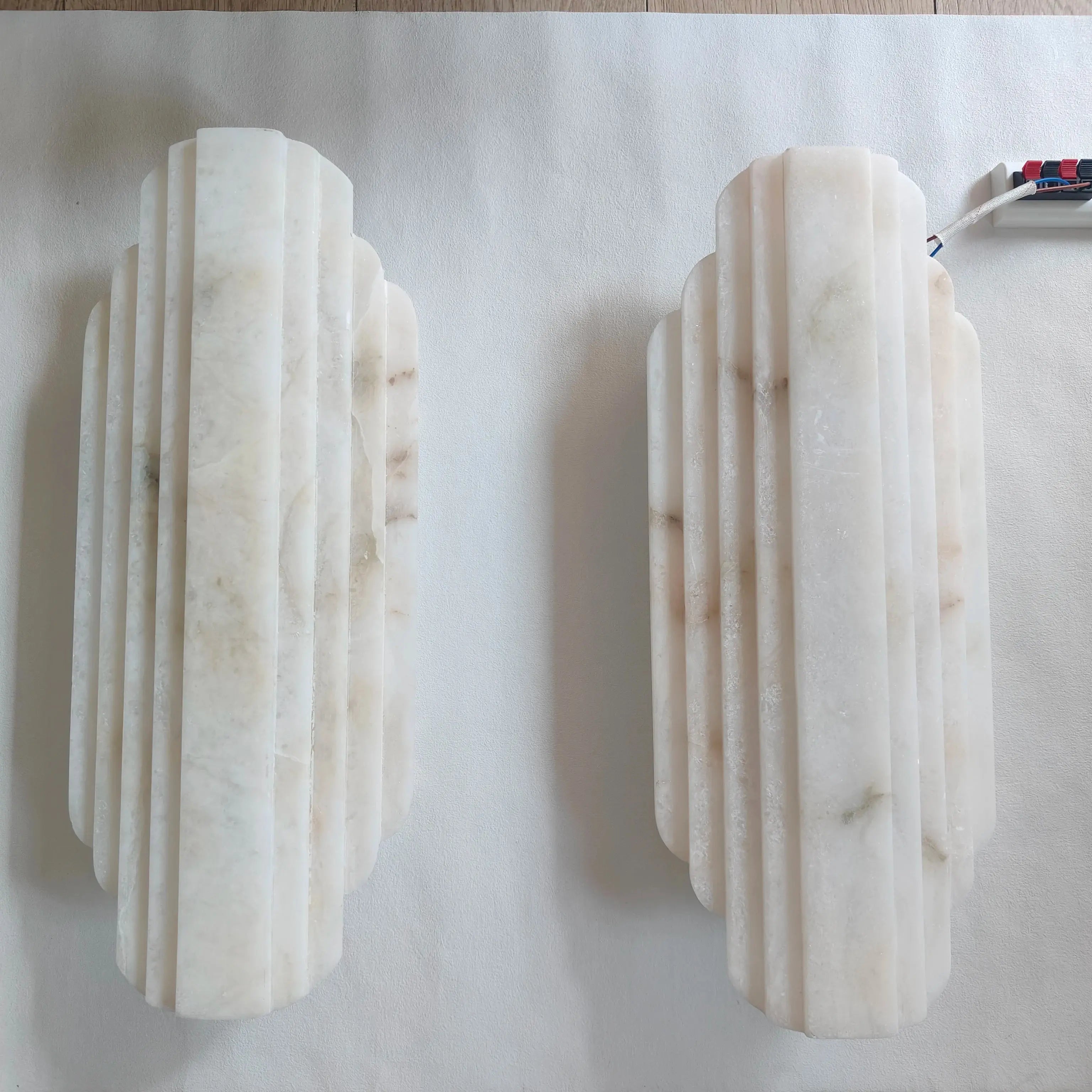 Avelisse Natural Marble Bedside Wall Lamp