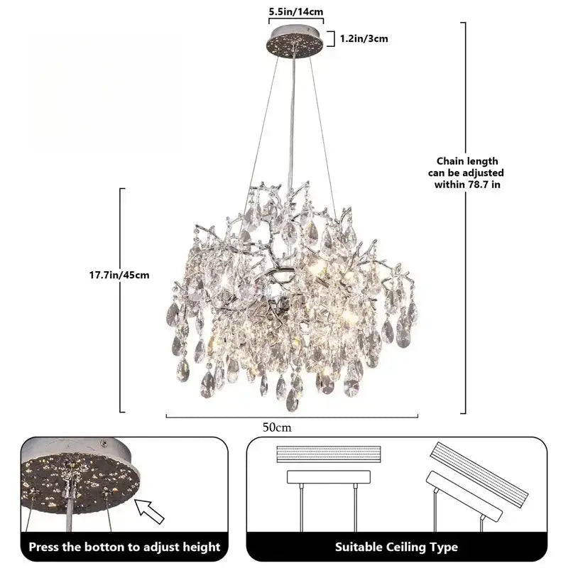 Modern Raindrop Chandelier Hanging Living Room ChandeliersLife®