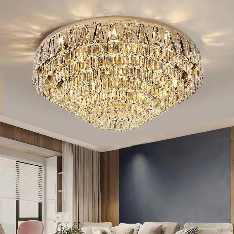 Rectangular Round Crystal Luxury Ceiling Lamp ChandeliersLife®