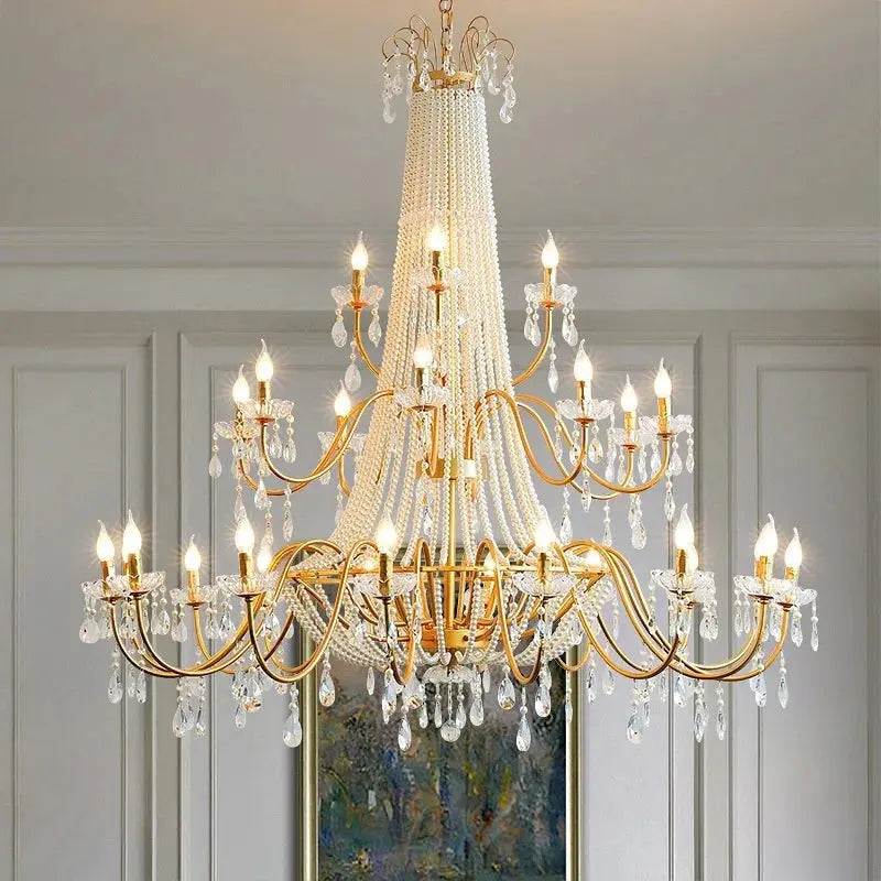 French Design Pearl Crystal Chandelier ChandeliersLife®