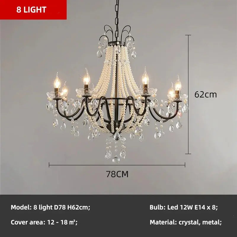 French Design Pearl Crystal Chandelier ChandeliersLife®