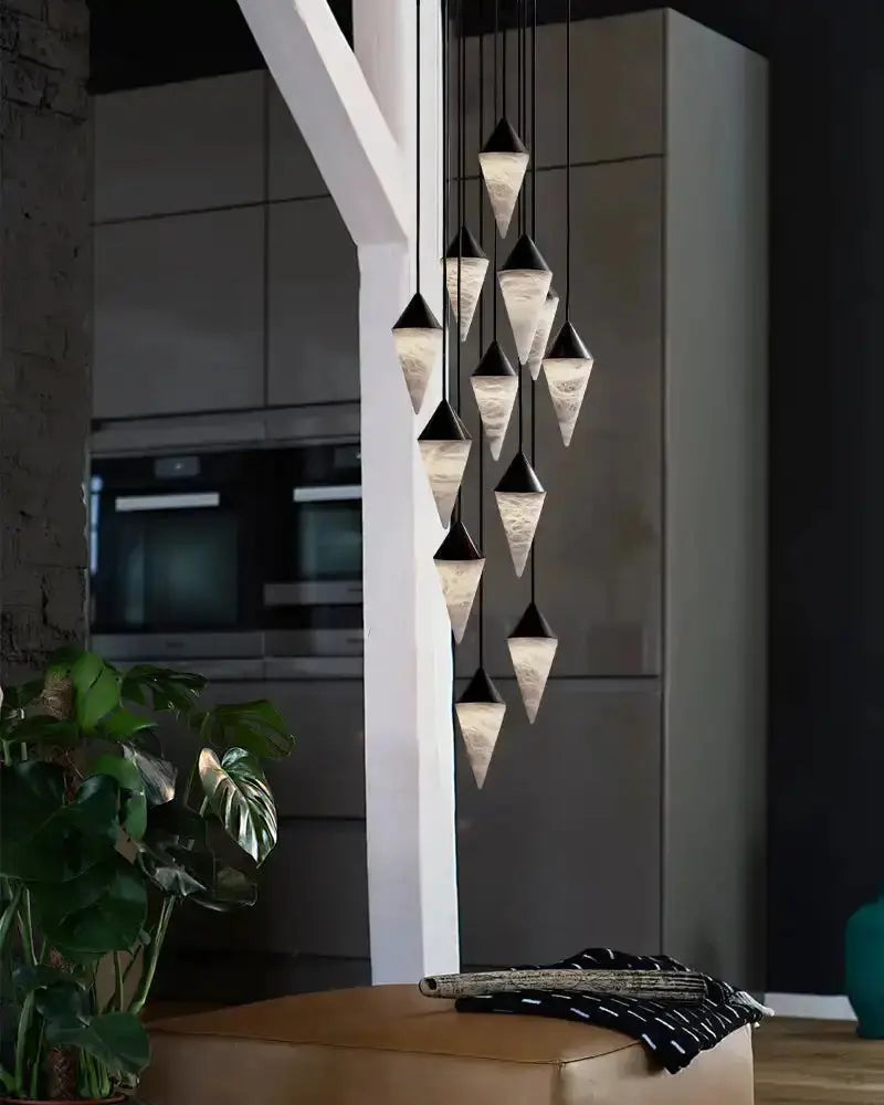 Modern Alabaster Cone Cluster Chandelier ChandeliersLife®