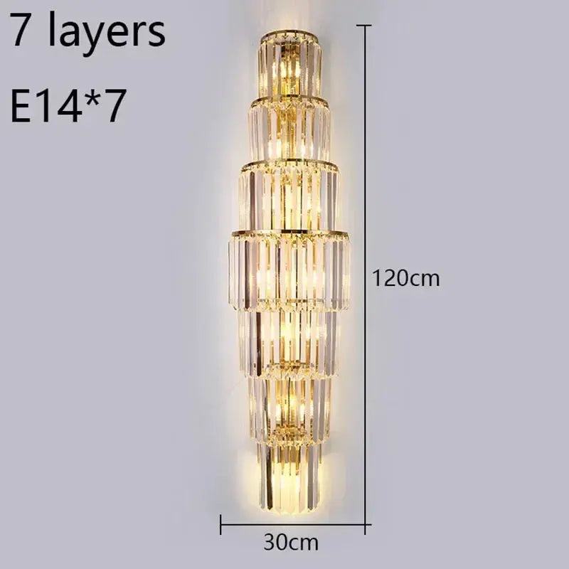 Luxury Hotel Lobby Crystal Large Wall Lamp ChandeliersLife®
