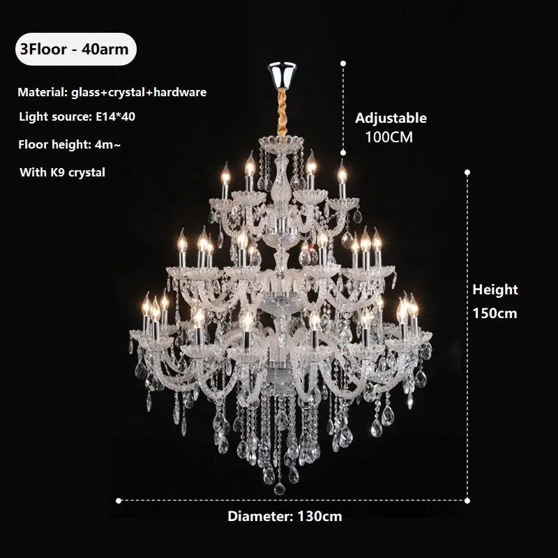 Villa Foyer Extra Large Crystal Chandelier ChandeliersLife®