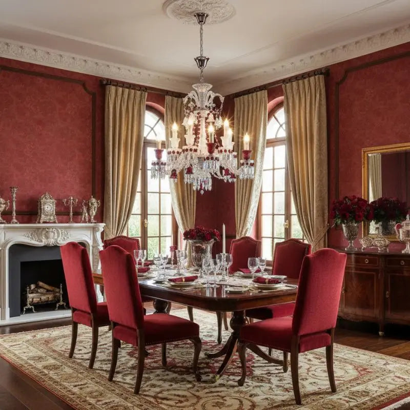 Modern Crystal Clear Red Color Chandelier ChandeliersLife®