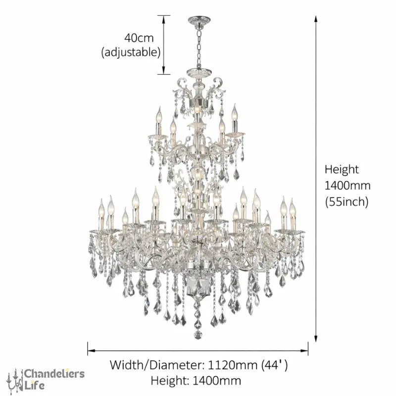 Luxurious Crystal 3 Tiers Chandelier ChandeliersLife®