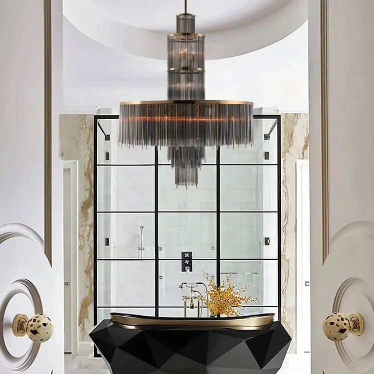 Luxury Crystal Smoky Grey Chandelier ChandeliersLife®