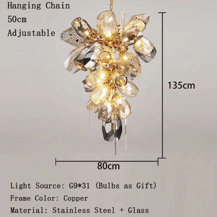 Modern Luxury Villa Glass Chandelier ChandeliersLife®