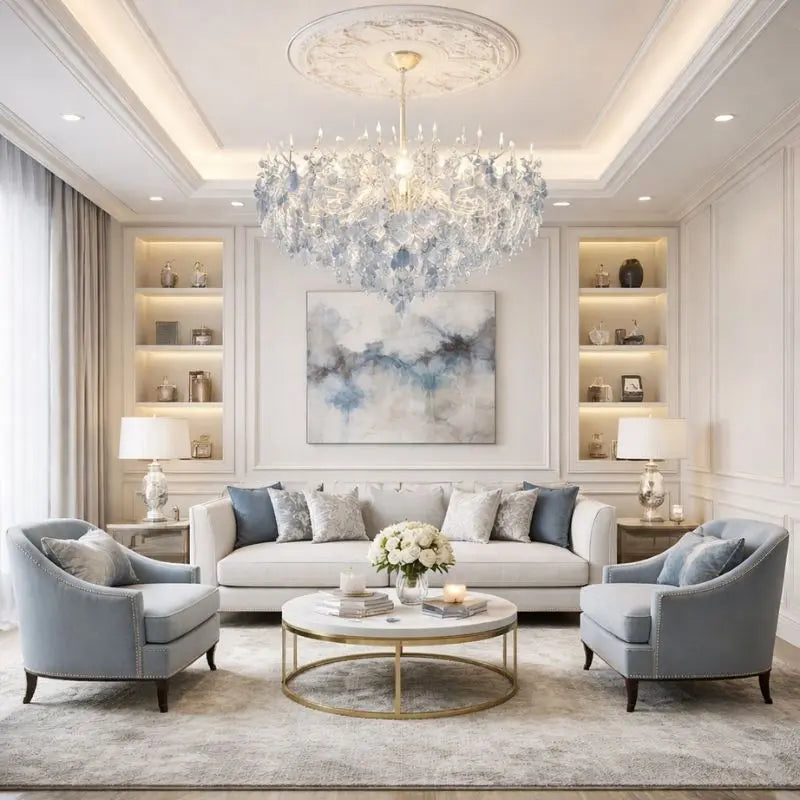 French Vintage Blue Crystal Lamp ChandeliersLife®