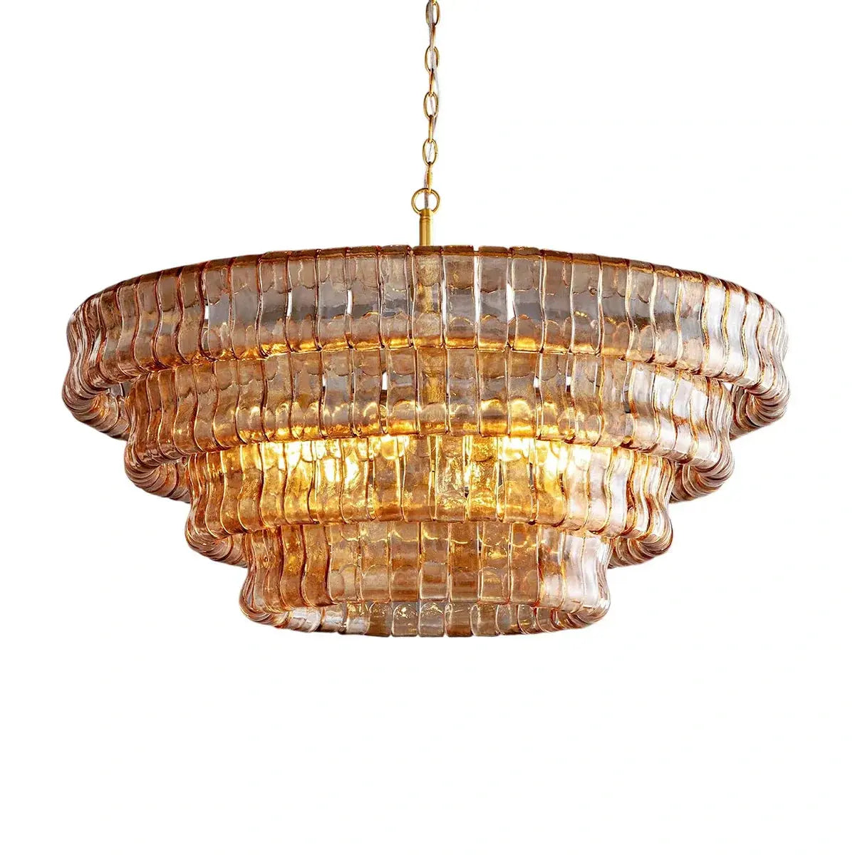 Modern Golden Amber Glass Chandelier ChandeliersLife®