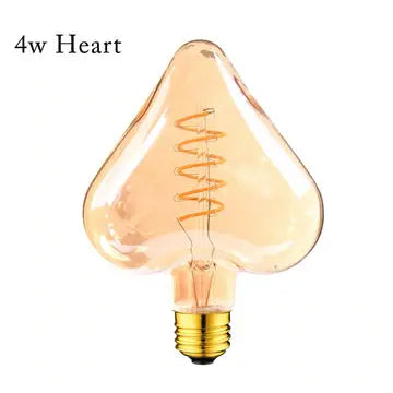 LED Soft Light Heart E27 4W Filament Glass Warm White LEDSone