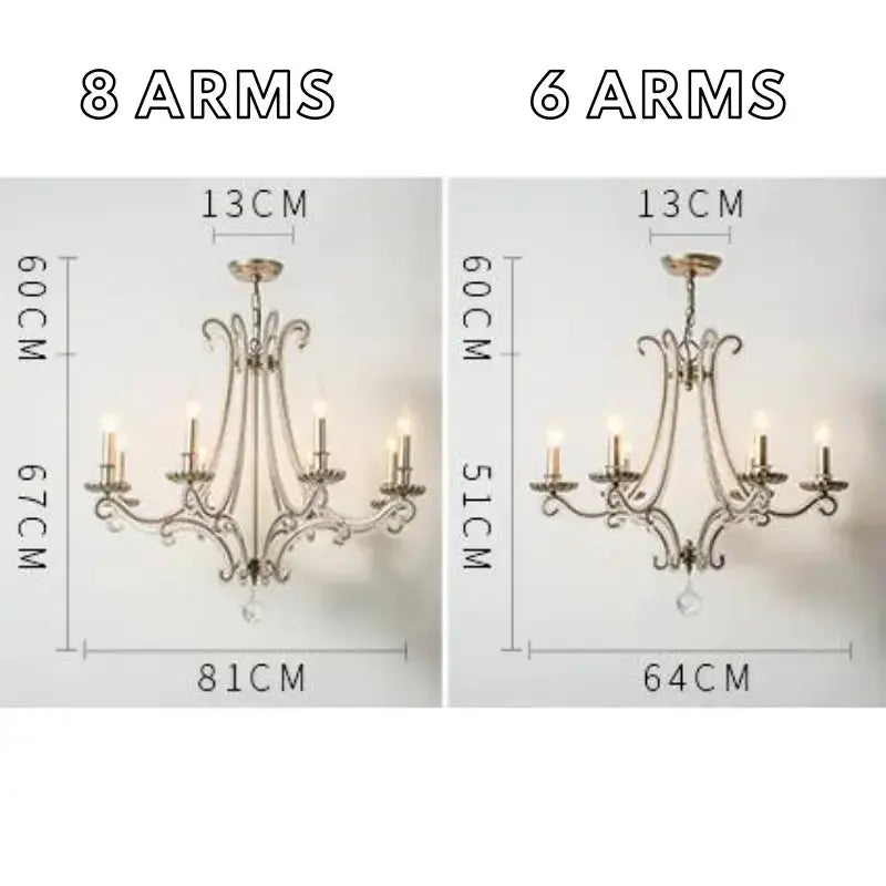 French Cast Metal Chandelier ChandeliersLife®