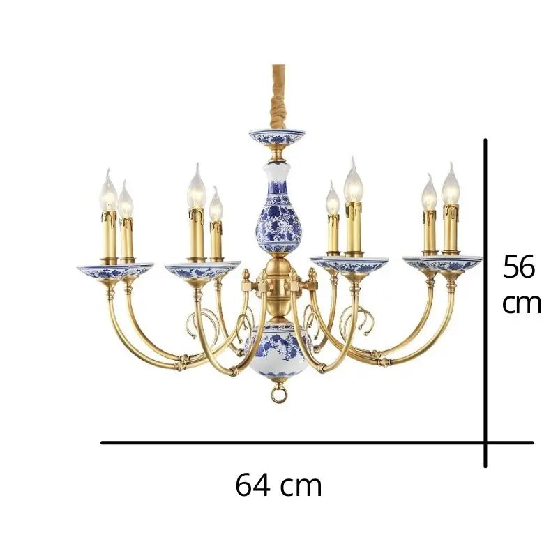 Royal Blue & White Porcelain Chandelier ChandeliersLife®