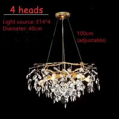 Modern Luxury Gold Crystal Art Decor Hanging Chandelier ChandeliersLife®
