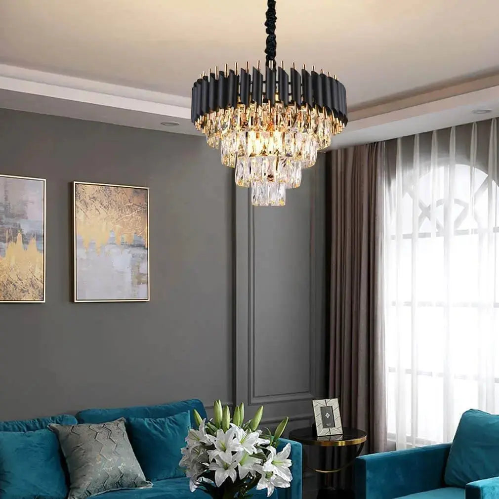 Crystal Black Copper Chandelier ChandeliersLife®