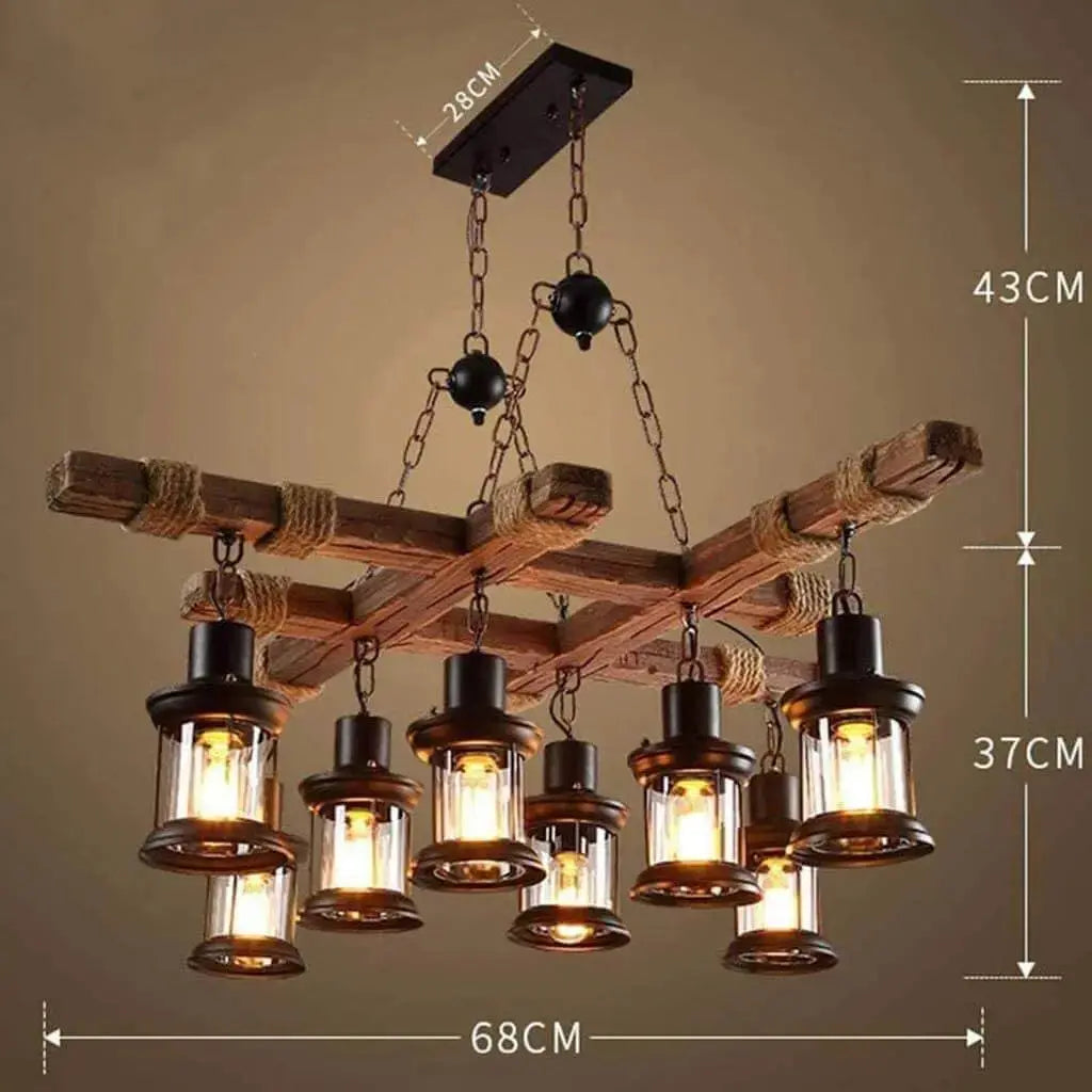 Retro Wood Vintage Chandelier ChandeliersLife®