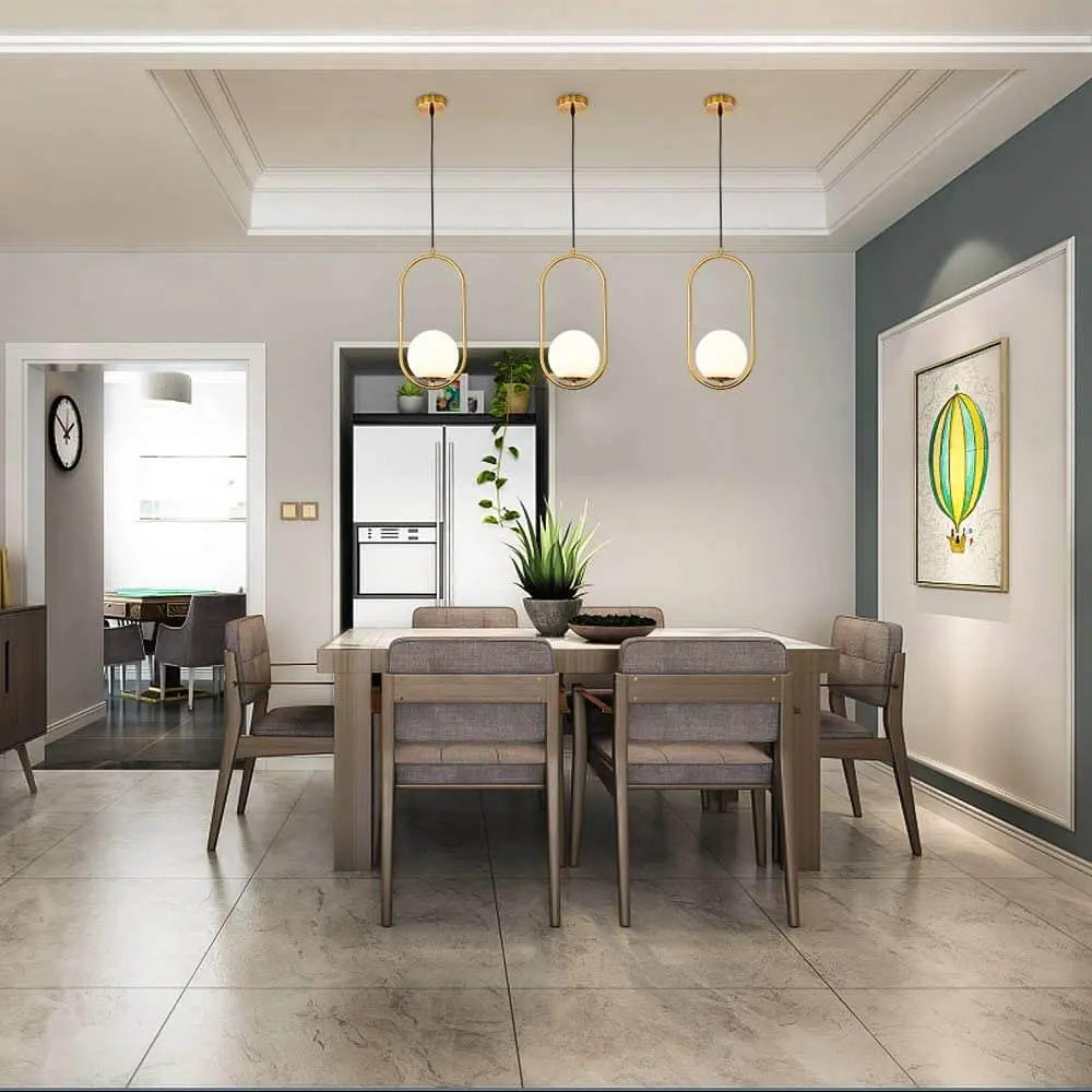 White Single Ball Pendant Chandelier ChandeliersLife®