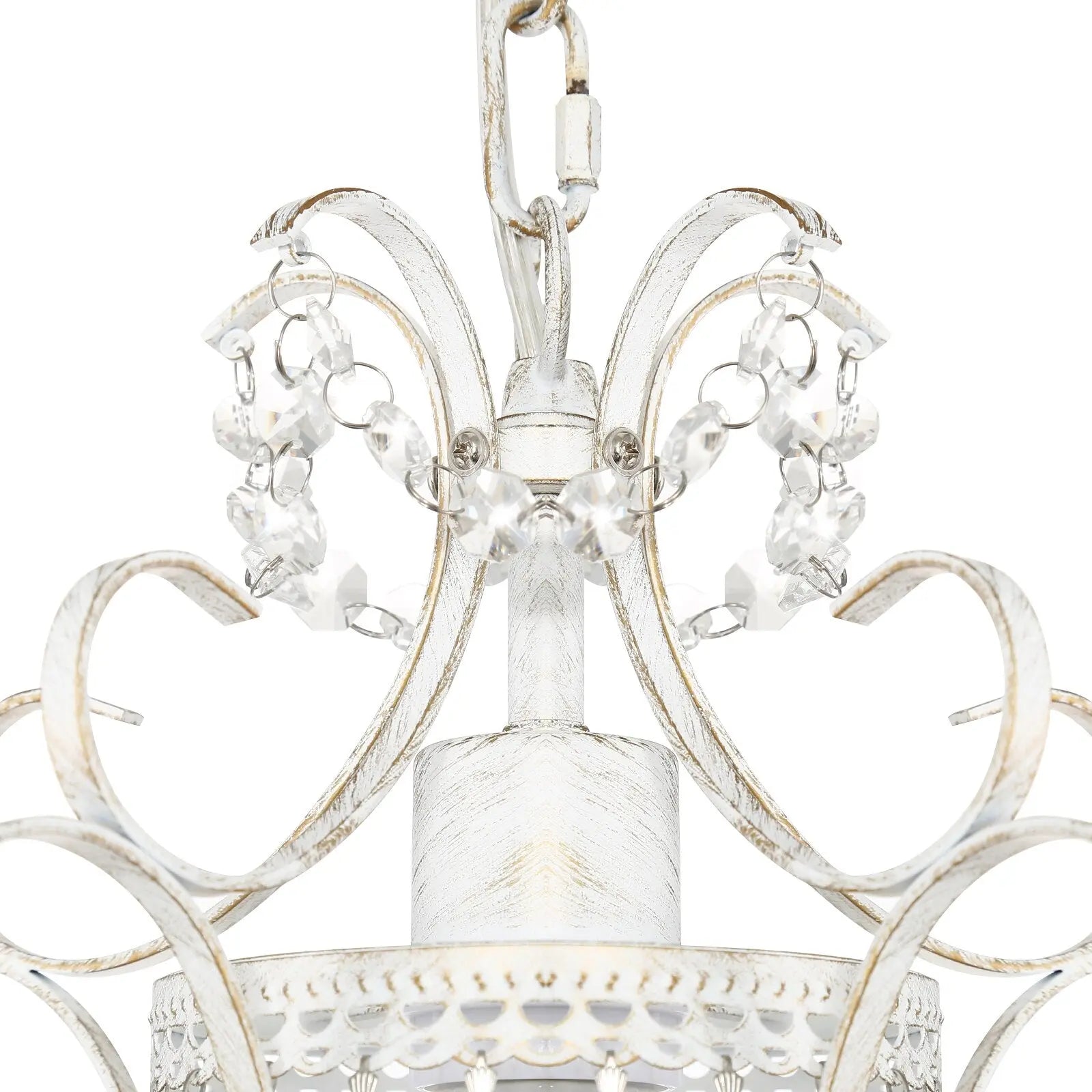 One Light Crystal White Chandelier ChandeliersLife®