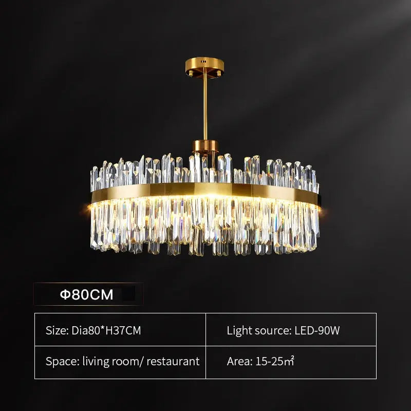 Modern Gold Luxury Crystal Chandelier ChandeliersLife®