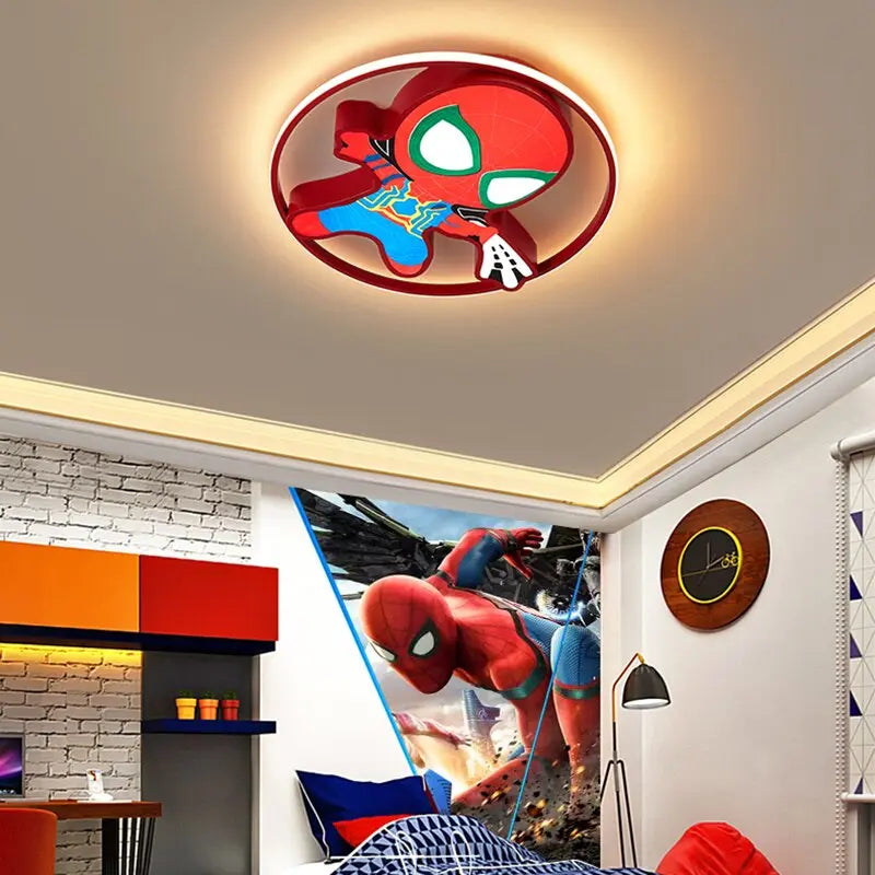 Nordic SpiderMan Figure Kids Bedroom Ceiling Light ChandeliersLife®