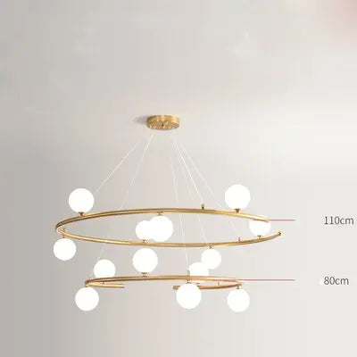 Post-modern Glass Circle Chandelier ChandeliersLife®