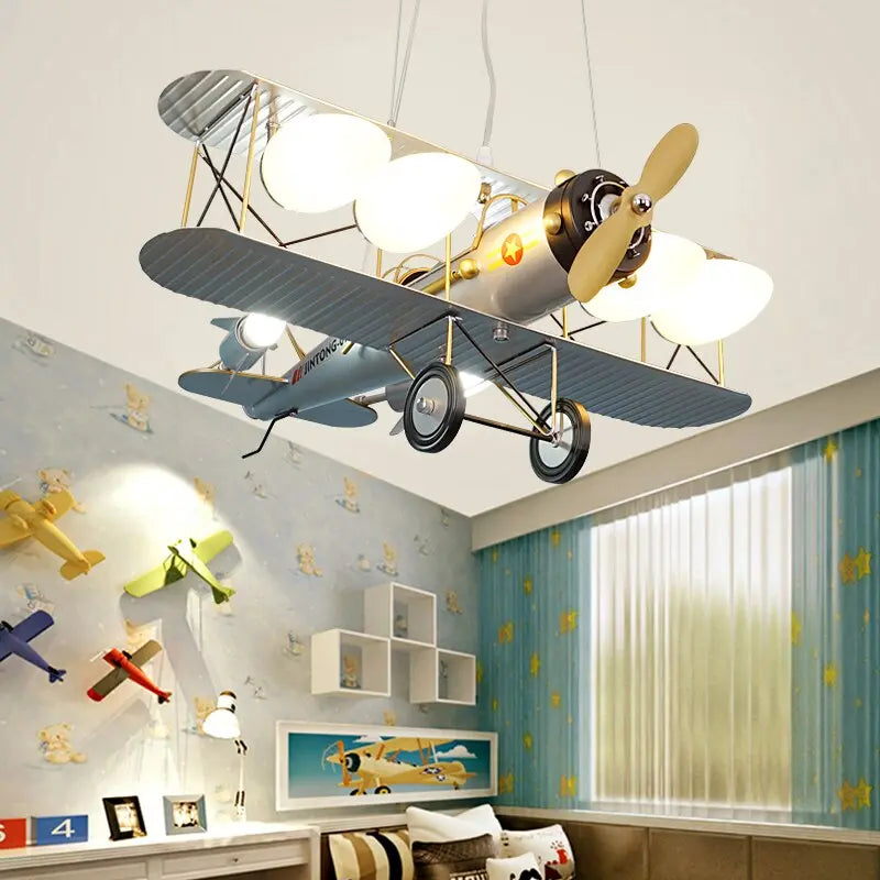 Boy Kids Bedroom Decorative Airplane Pendant Chandelier ChandeliersLife®