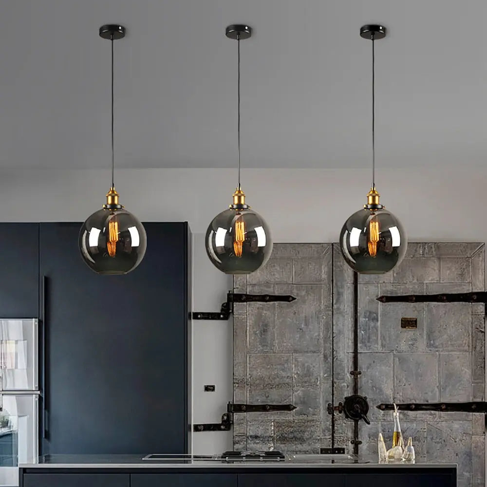 Industrial Retro Smoky Glass Vintage Pendant Lights ChandeliersLife®