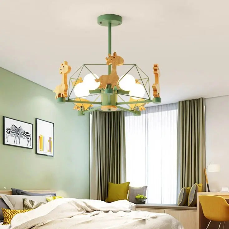 Wood Horse Kids Chandelier ChandeliersLife®