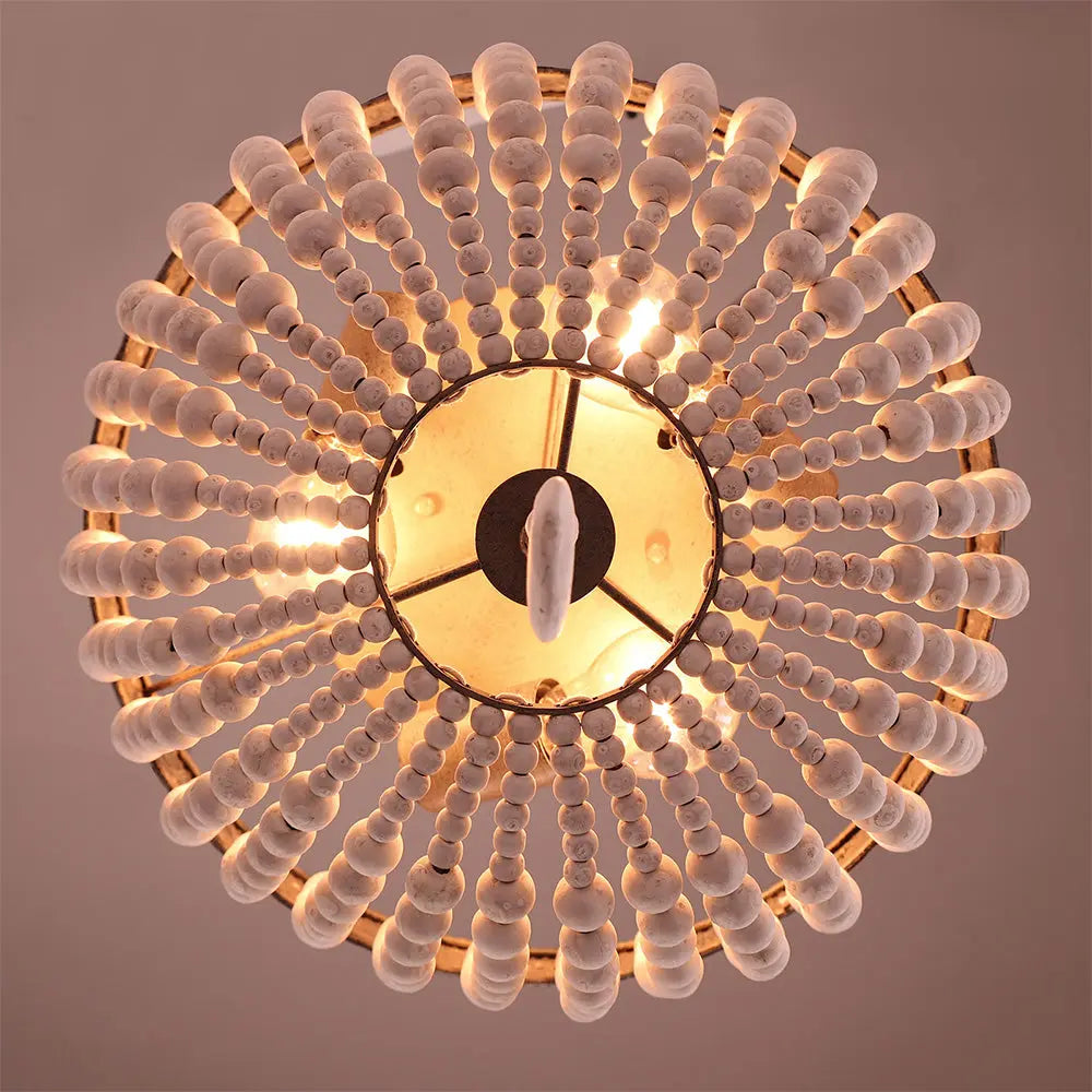 Retro Vintage Rustic Round Wooden Bead Ceiling Lights ChandeliersLife®