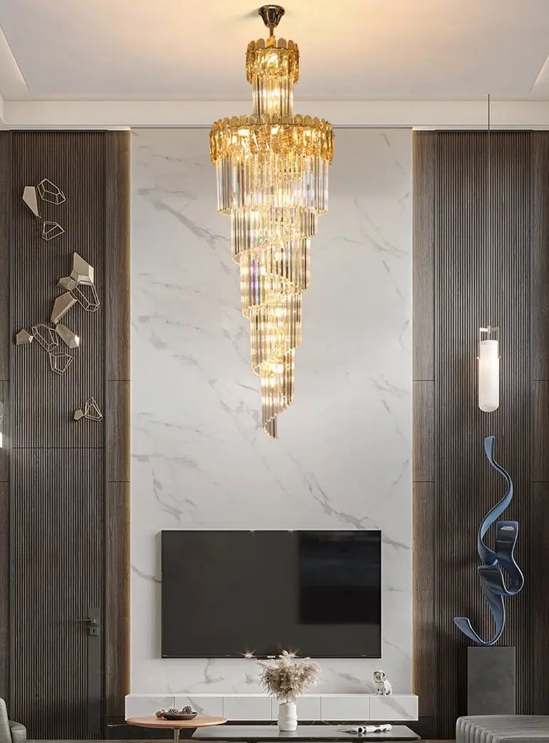 K9 Crystal Chandelier Long Staircase ChandeliersLife®