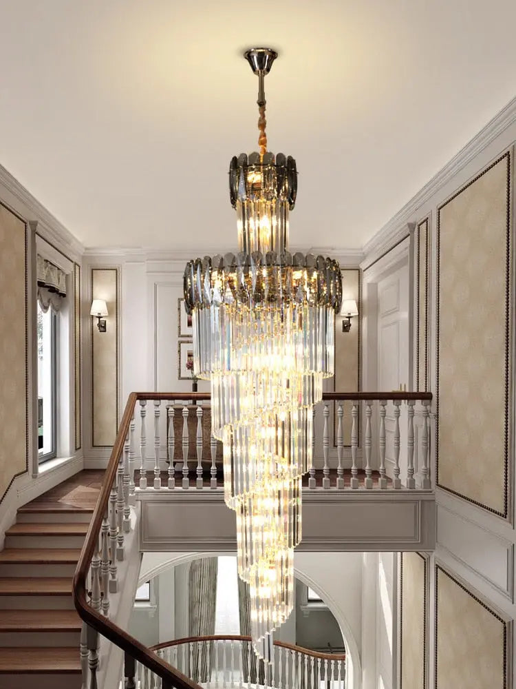 K9 Crystal Chandelier Long Staircase ChandeliersLife®