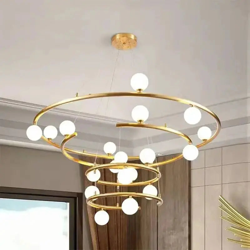 Post Modern Glass Circle Chandelier ChandeliersLife®