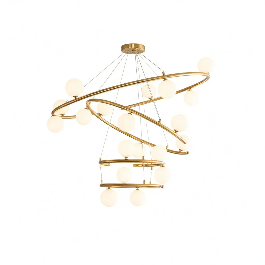 Post Modern Glass Circle Chandelier ChandeliersLife®