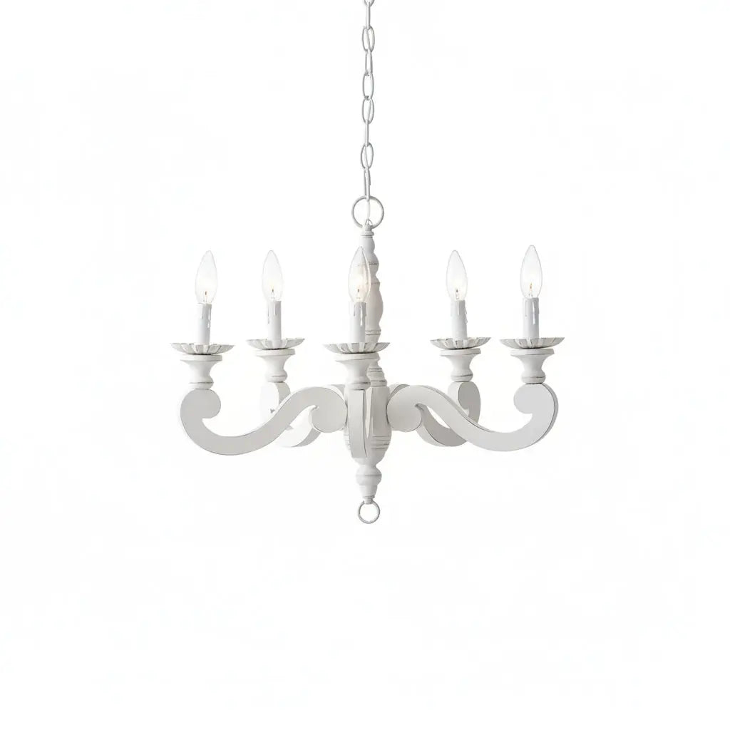 White Wood Chandeliers ChandeliersLife®