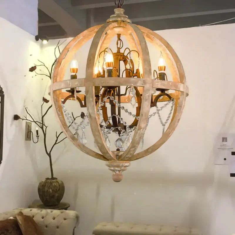 Retro Solid Wood Hanging Chandelier ChandeliersLife®