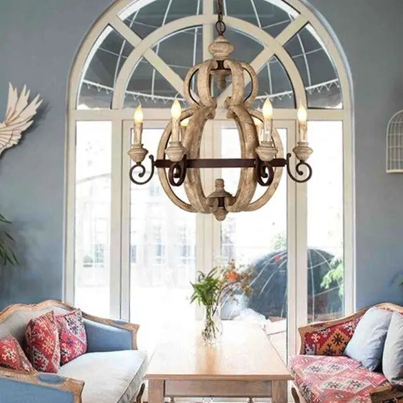 Rustic Wood Chandelier ChandeliersLife®