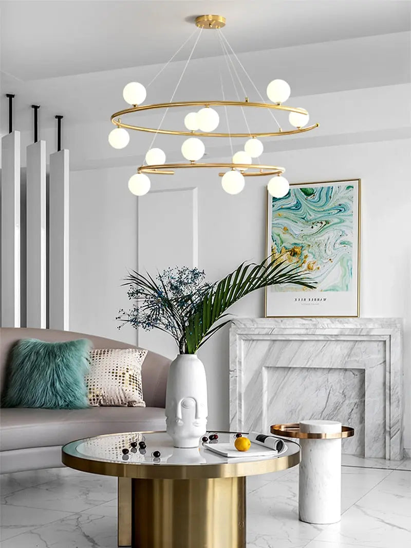 Post-modern Glass Circle Chandelier ChandeliersLife®