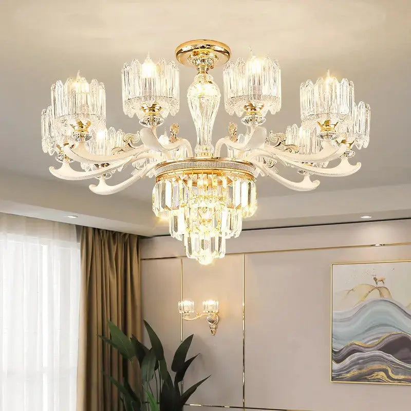 Classic Crystal Ring Beaded Chandelier ChandeliersLife®