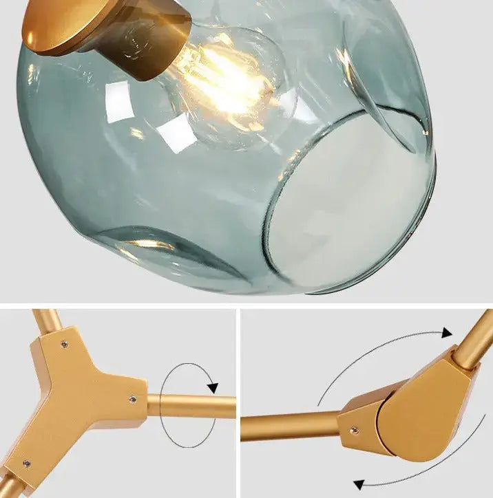 Modern Glass Designer Hanging Chandelier Nordic