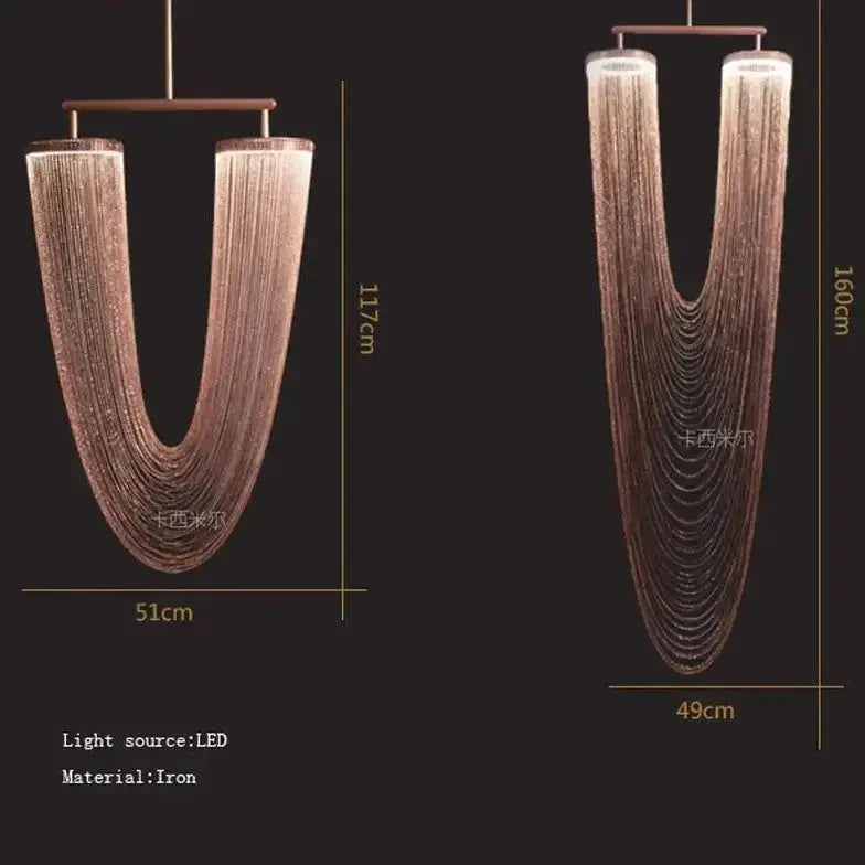 LED Retro Iron Chain LED Chandelier ChandeliersLife®