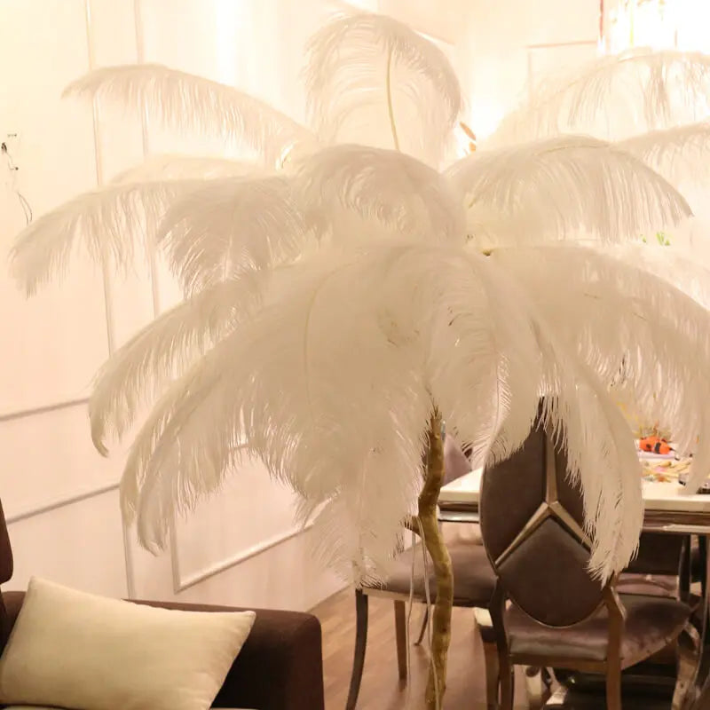 Luxury Modern Ostrich Feather Palm Tree Floor Lamp ChandeliersLife®