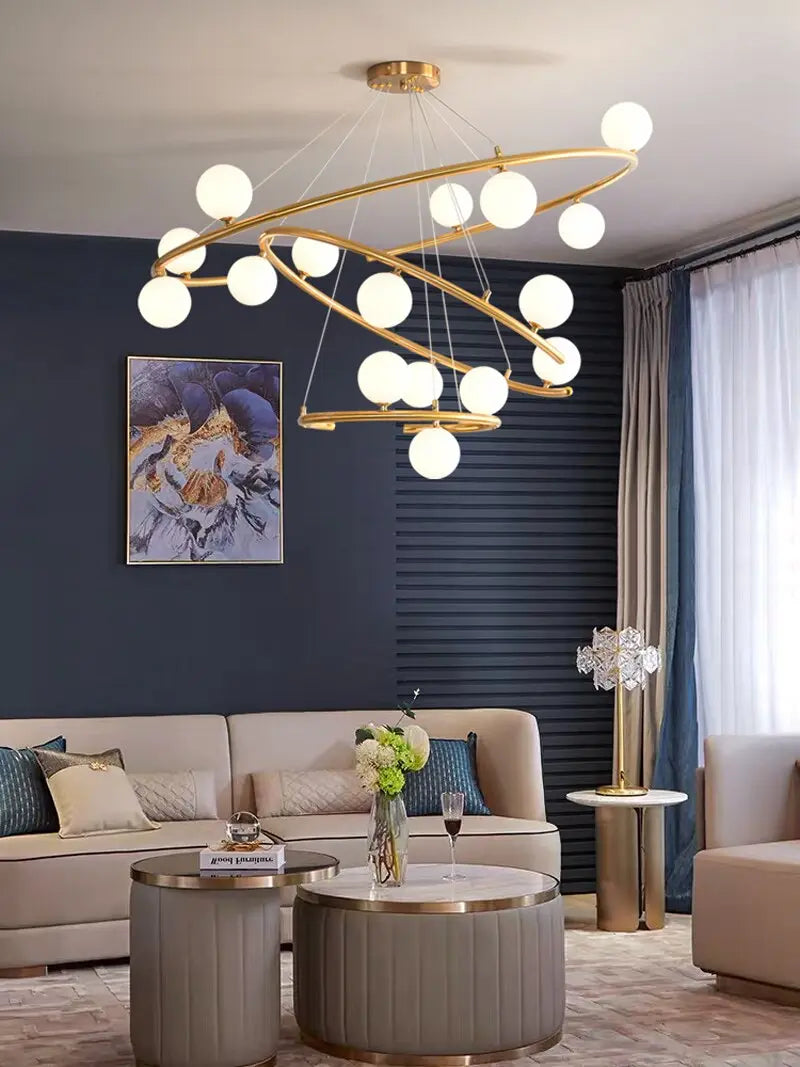 Post-modern Glass Circle Chandelier ChandeliersLife®