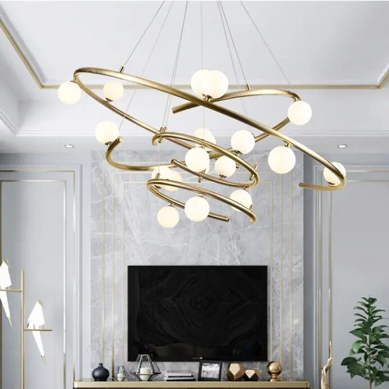 Post-modern Glass Circle Chandelier ChandeliersLife®
