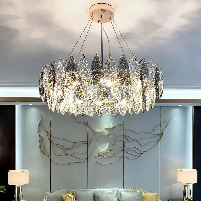 Modern Living Room Gold Deluxe Chandelier ChandeliersLife®