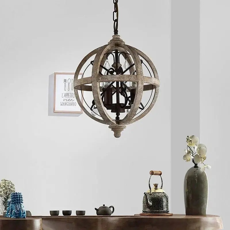 Retro Solid Wood Hanging Chandelier ChandeliersLife®
