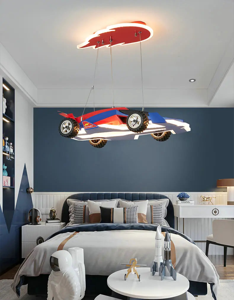 Kids Bedroom Decorative Race Car Chandelier ChandeliersLife®
